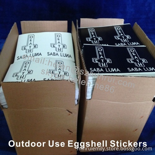 Customized Outdoor Use Waterproof Eggshell Stickers